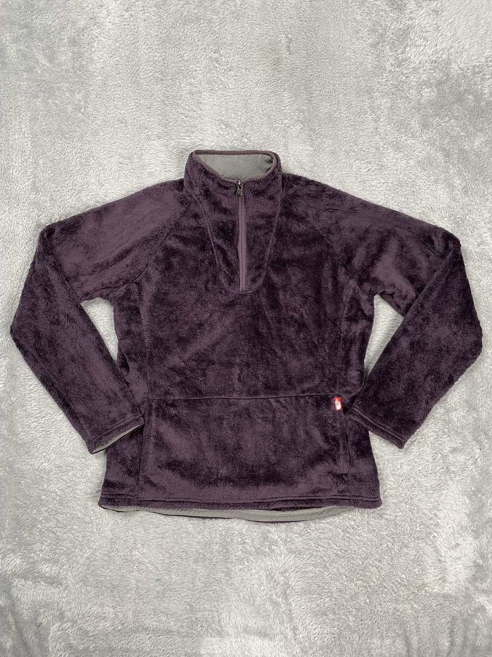 The North Face Fleece Jacket Womens XL Purple High Pile 1/4 Zip Pullover Outdoor